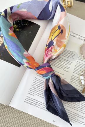 Sérsniðin sumar silki bómull sem andar ferningur trefil